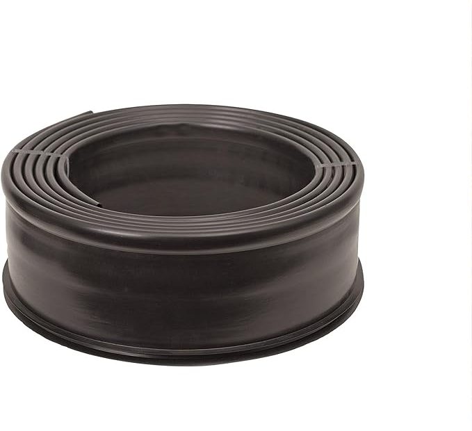 Suncast 20 Ft. Plastic Landscape Edging Roll For Garden, Flower Beds, And Lawn, Black, 5 Inch